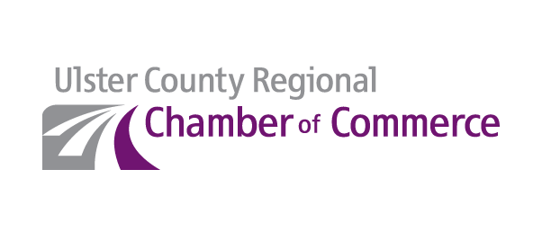 Logo of Ulster County Regional Chamber of Commerce featuring a stylized grey and purple road graphic—evoking the work of a paving contractor—with the organization name in grey and purple text on a white background.